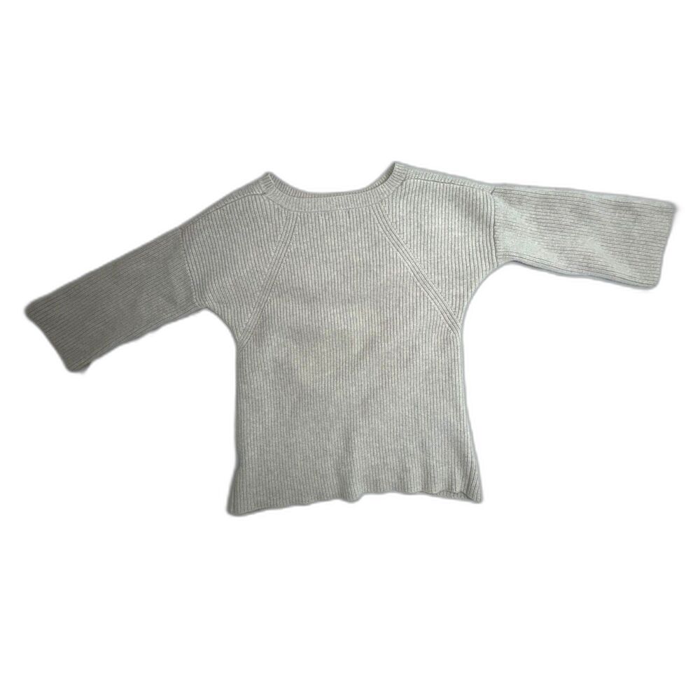 Banana Republic 100% Cashmere Directional Ribbed Dolman Sweater - Beige Medium
